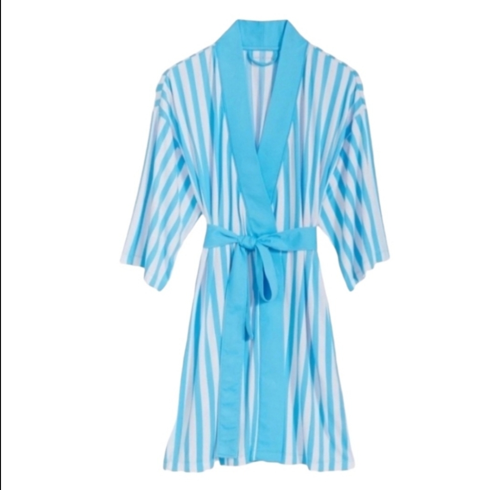 NEW Draper James "Louise" Striped Bathrobe Size 1XL